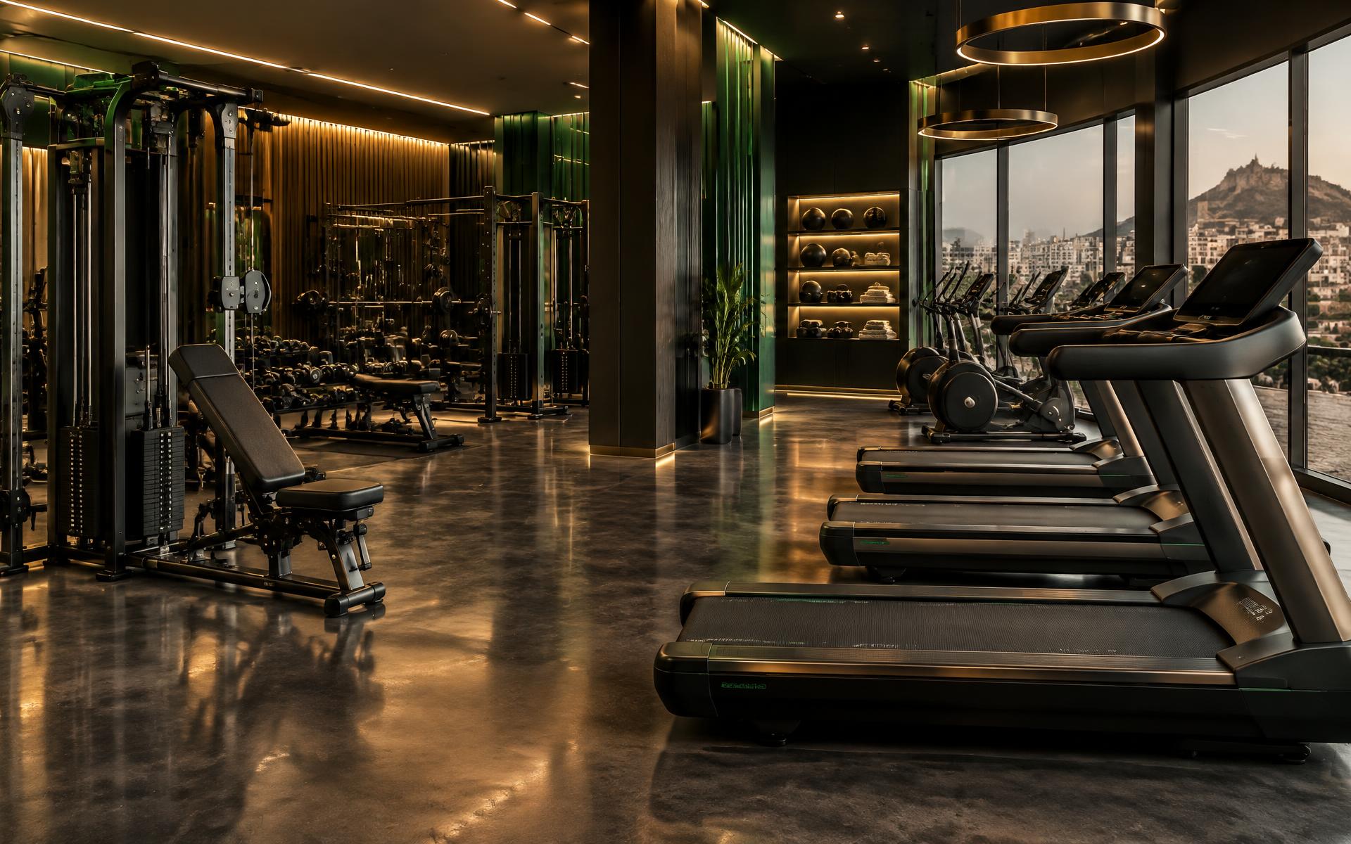 Premium commercial gym showroom
